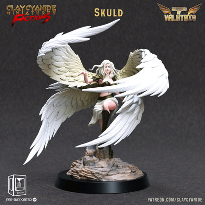 Skuld Valkyrie Maiden Miniature | Fate-Weaving Guardian of the Afterlife | 32mm Scale - Plague Miniatures