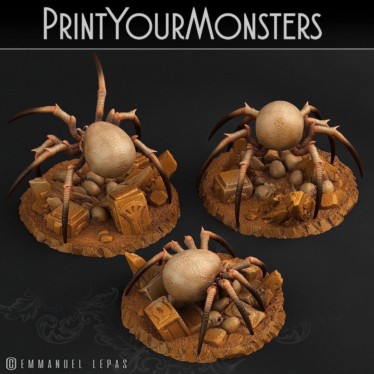 Skullcap Hermit Spider Miniature Faerun monster | Print Your Monsters | Tabletop gaming | DnD Miniature | Dungeons and Dragons DnD 5e - Plague Miniatures
