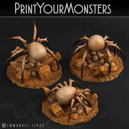 Skullcap Hermit Spider Miniature Faerun monster | Print Your Monsters | Tabletop gaming | DnD Miniature | Dungeons and Dragons DnD 5e - Plague Miniatures
