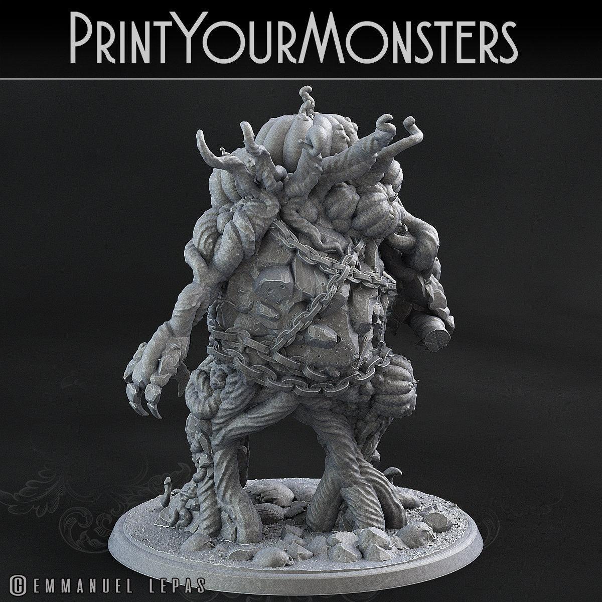 Smiling Killer Pumpkin Miniature | Menacing Grin of Halloween Havoc - Plague Miniatures