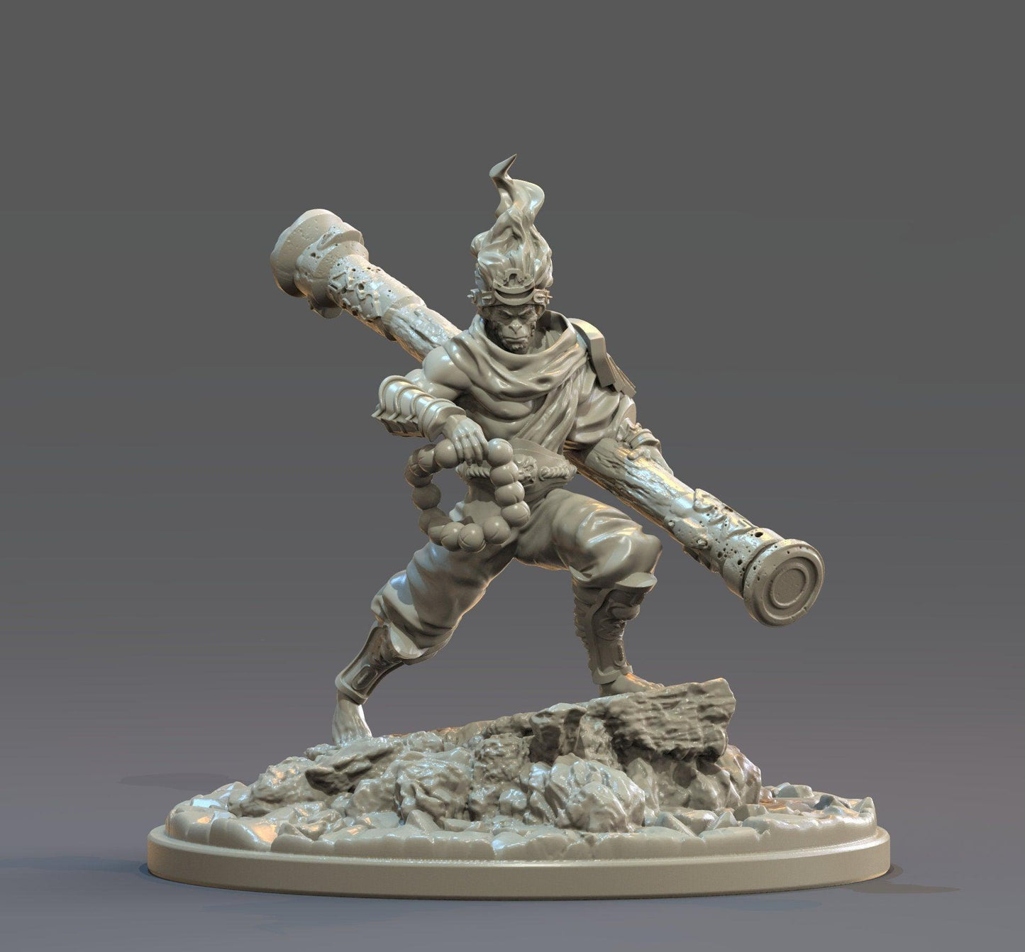 Son Goku Miniature | Mythic Japanese Monkey King Figurine for DnD | 32mm Scale - Plague Miniatures