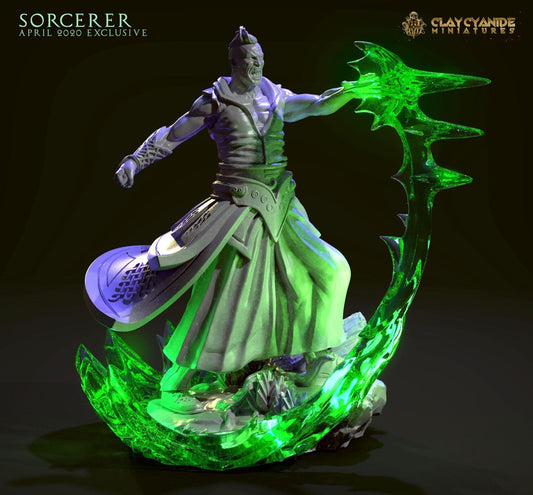 Sorcerer Miniature for Dnd 5e | Dungeons and Dragons Miniature | 32mm Scale - Plague Miniatures