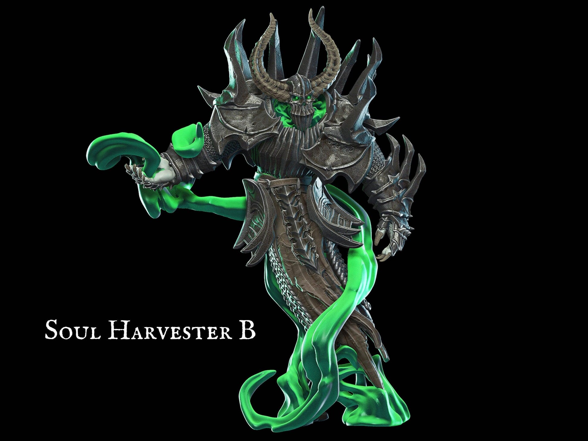 Soul Harvester Miniature 28mm scale Tabletop gaming DnD Miniature Dungeons and Dragons, dnd 5e dungeon master gift demon miniature - Plague Miniatures