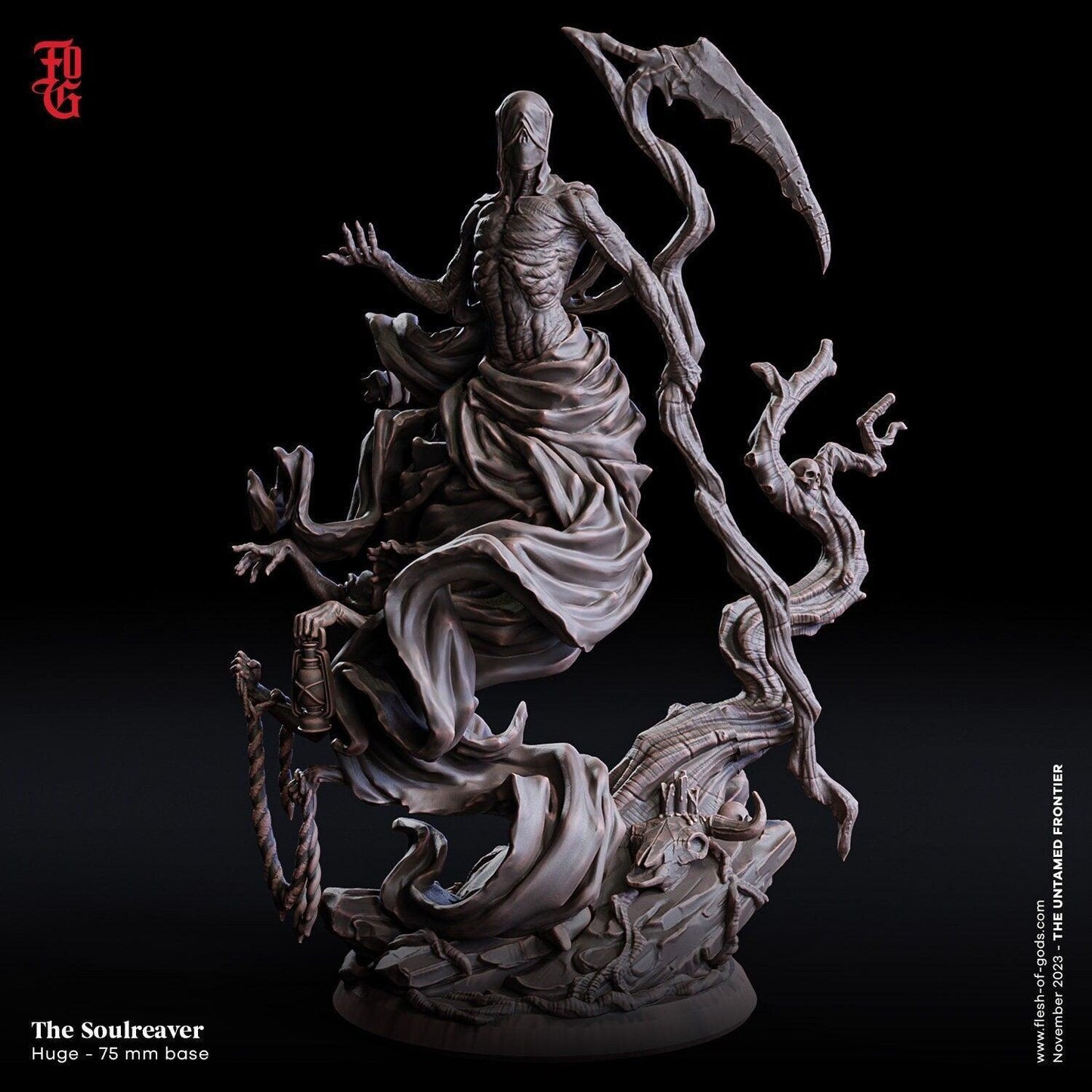 Soulreaver Miniature | Huge Undead Monstrosity for Your Wild West Adventures | 75mm Base - Plague Miniatures