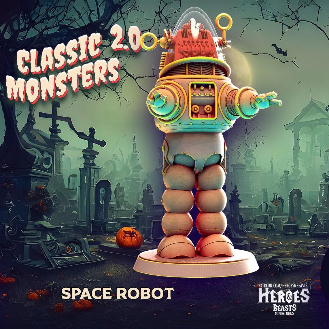 Space Robot Miniature | Classic Monsters | 32mm 75mm 150mm Bust | DnD Miniature | Dungeons and DragonsDnD 5e Feature Film Theatre Robby - Plague Miniatures