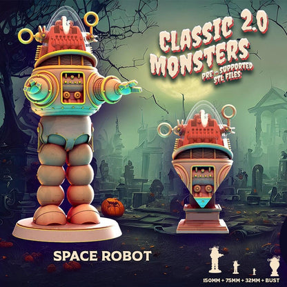 Space Robot Miniature | Classic Monsters | 32mm 75mm 150mm Bust | DnD Miniature | Dungeons and DragonsDnD 5e Feature Film Theatre Robby - Plague Miniatures