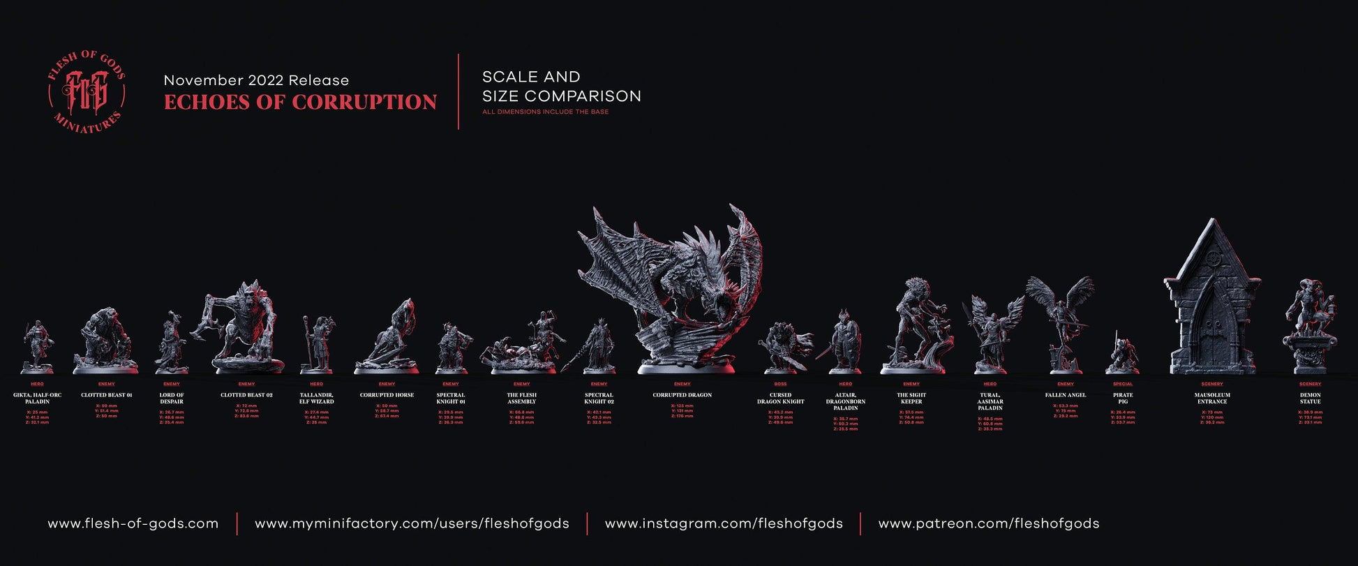 Spectral Knight Miniature | Eerie DnD Phantom Warrior Figure | 32mm Scale - Plague Miniatures shop for DnD Miniatures