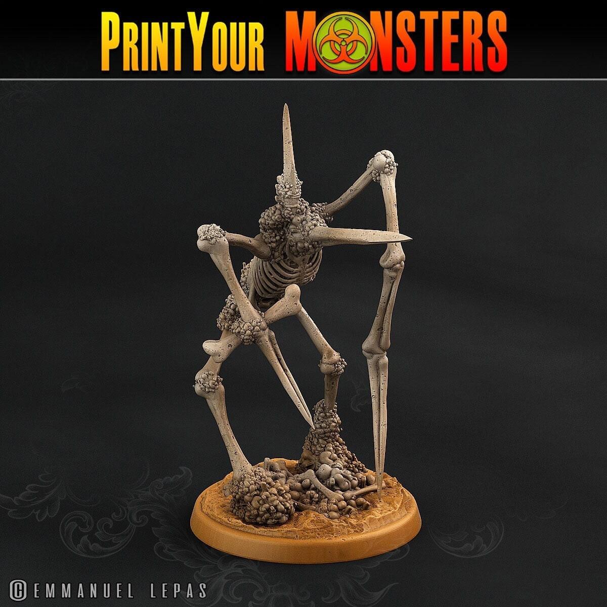 Spike Head Skeleton Miniature for D&D | Tabletop Gaming Figurines - Plague Miniatures