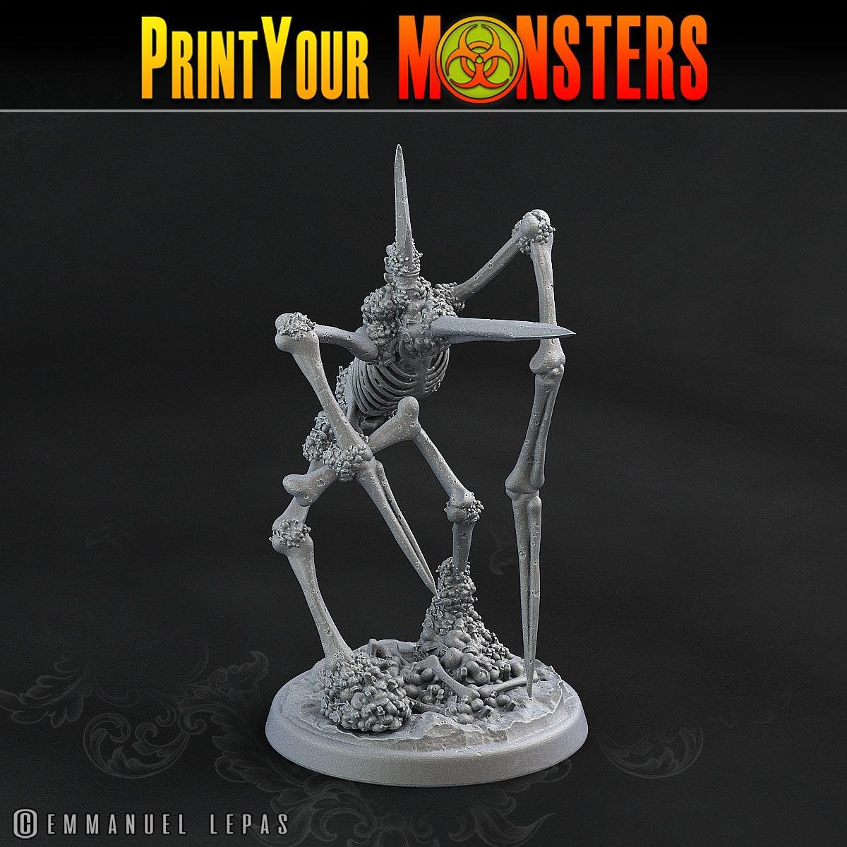 Spike Head Skeleton Miniature for D&D | Tabletop Gaming Figurines - Plague Miniatures