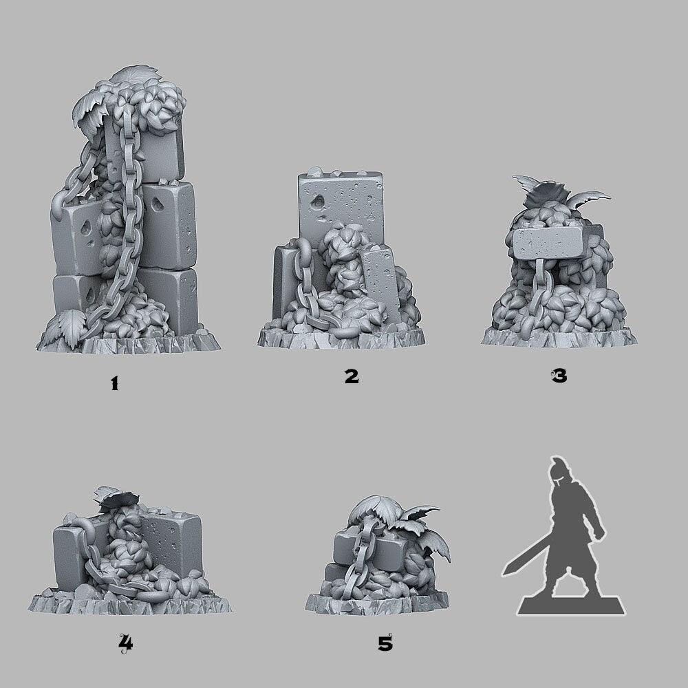 Spring Ruin Miniature Set | Wargaming Terrain - Plague Miniatures