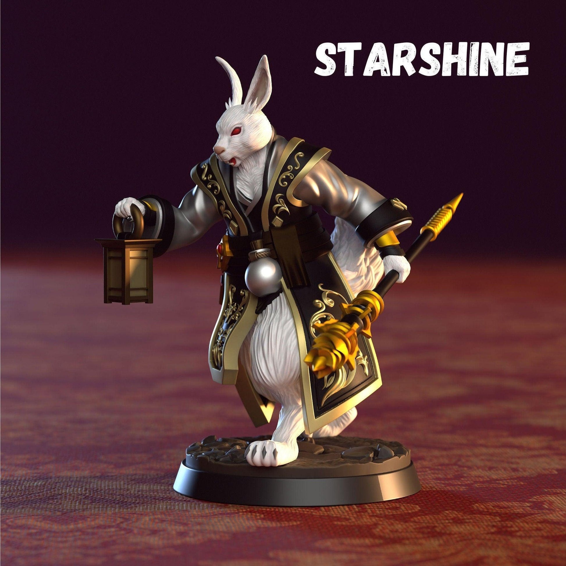 Starshine Harengon Miniature | NPC Rabbit Figurine for Tabletop Gaming | 32mm Scale - Plague Miniatures