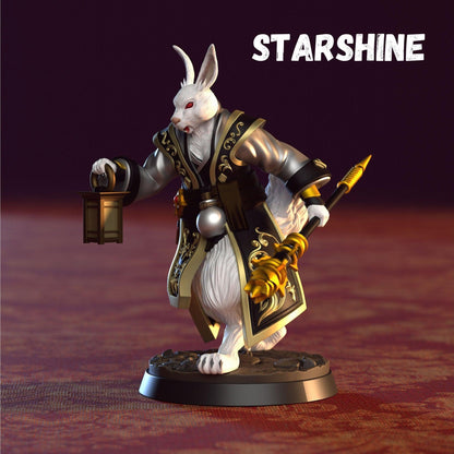 Starshine Harengon Miniature | NPC Rabbit Figurine for Tabletop Gaming | 32mm Scale - Plague Miniatures