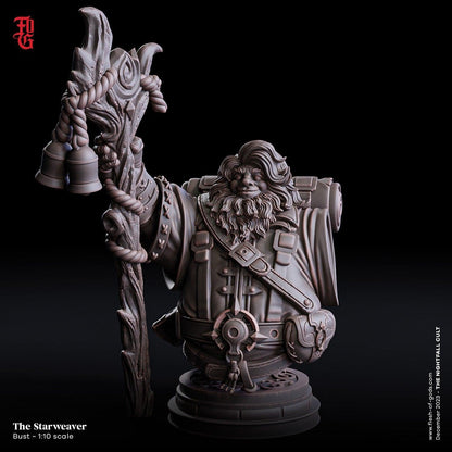 Starweaver NPC Miniature | DnD 5e Spellcaster Dwarf | 32mm Scale or 75mm Scale - Plague Miniatures