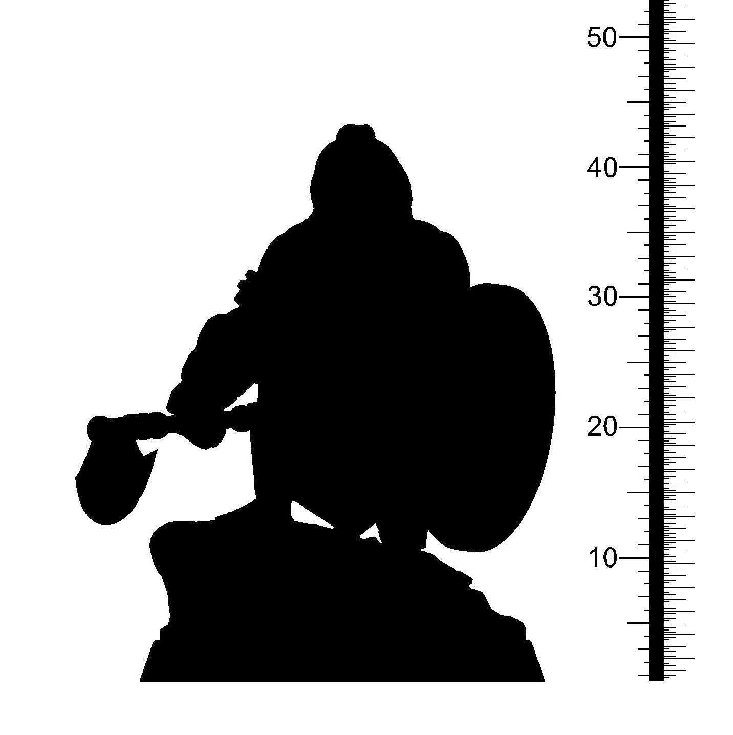 Sticko Dwarf Fighter Miniature | Valiant Dwarf Warrior from The Bobbits Guild | 32mm Scale - Plague Miniatures