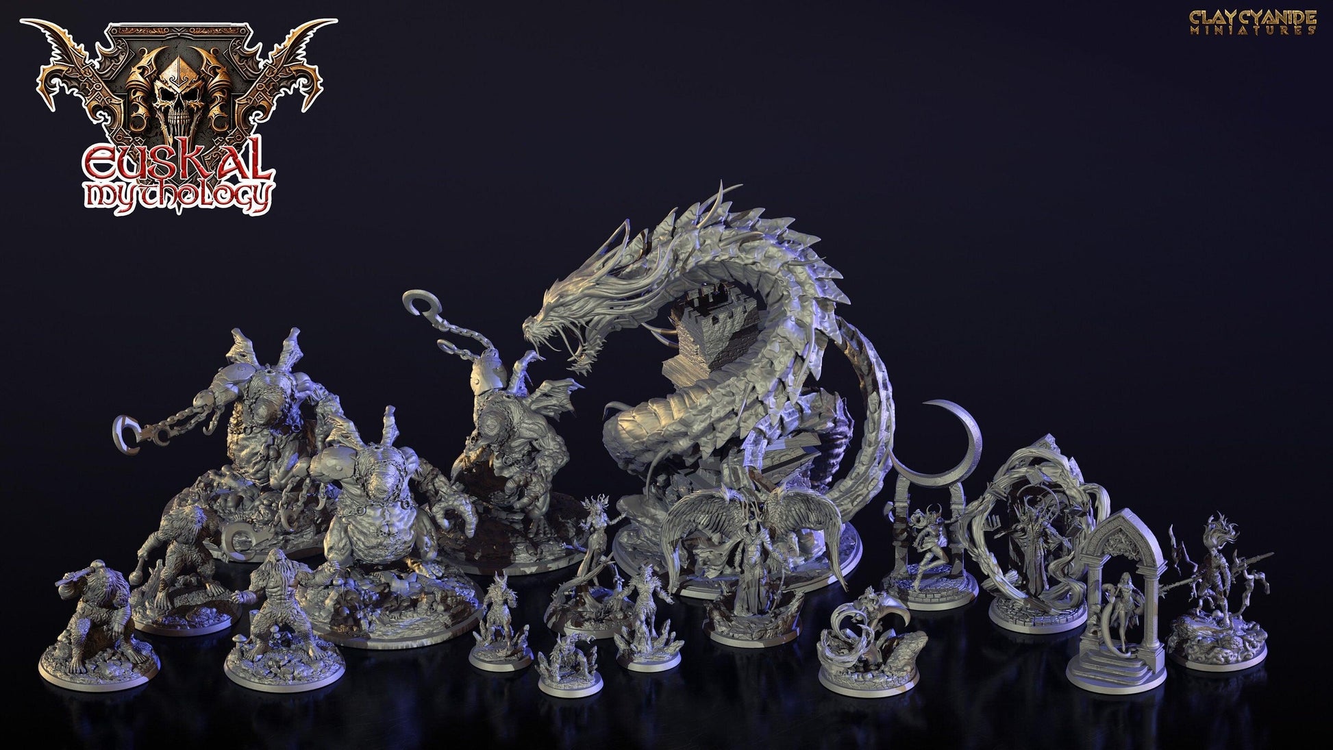 Storm Dragon Miniature | Sugaar Basque Mythology Euskal | DnD Miniature Dungeons and Dragons, DnD 5e Basque Gods Nature - Plague Miniatures shop for DnD Miniatures