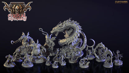 Sugaar Storm Dragon Miniature | Thunderous Guardian of the Skies | 32mm Scale - Plague Miniatures
