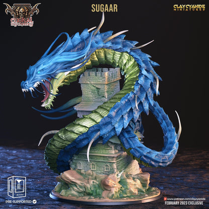 Sugaar Storm Dragon Miniature | Thunderous Guardian of the Skies | 32mm Scale - Plague Miniatures