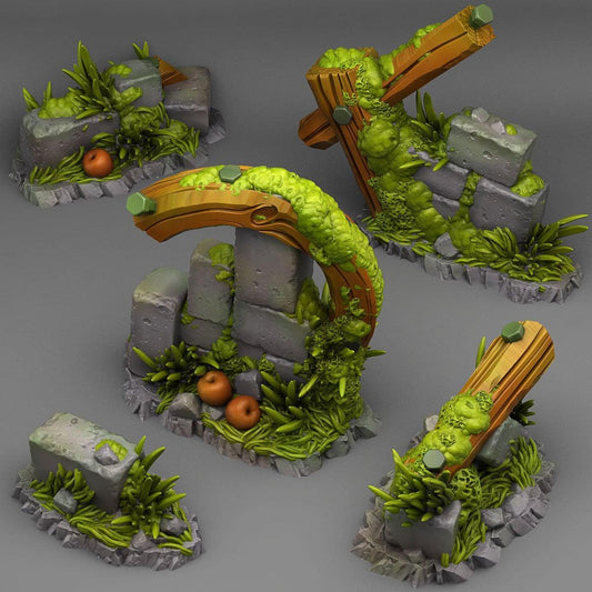 Summer Ruin Miniature Set | Wargaming Terrain - Plague Miniatures