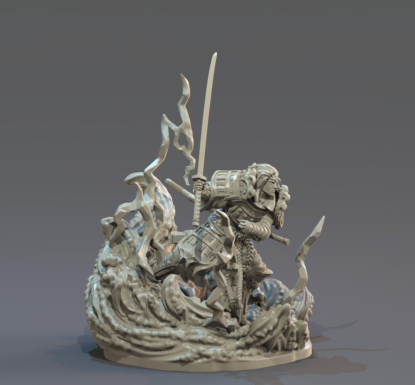 Susanoo Miniature | Valiant Japanese Storm God Figurine for Tabletop Gaming | 32mm Scale - Plague Miniatures