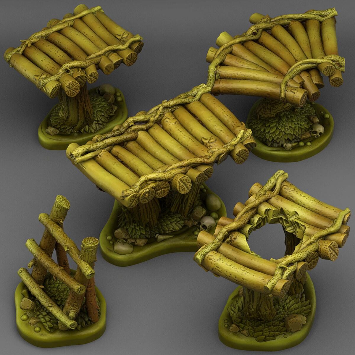 Swamp Modular Bridge Miniatures | Eerie Wargaming Terrain - Plague Miniatures