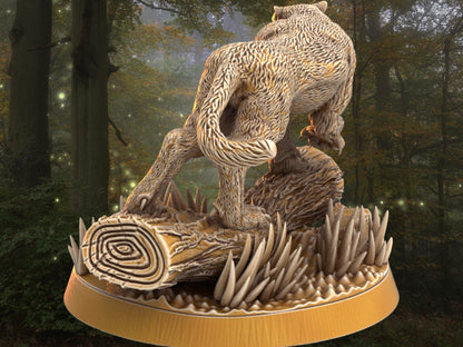 Sylvan Tiger Miniature | Dragon's Forge | 32mm DnD 5e | Tabletop Gaming DnD Miniature | Dungeons and Dragon tiger miniature - Plague Miniatures