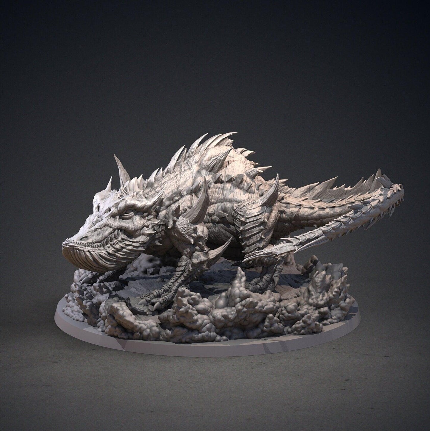 Crocodile Miniature monster Miniature | Clay Cyanide | Maori miniature Taniwha | Tabletop Gaming | DnD Miniature | Dungeons and Dragons - Plague Miniatures shop for DnD Miniatures
