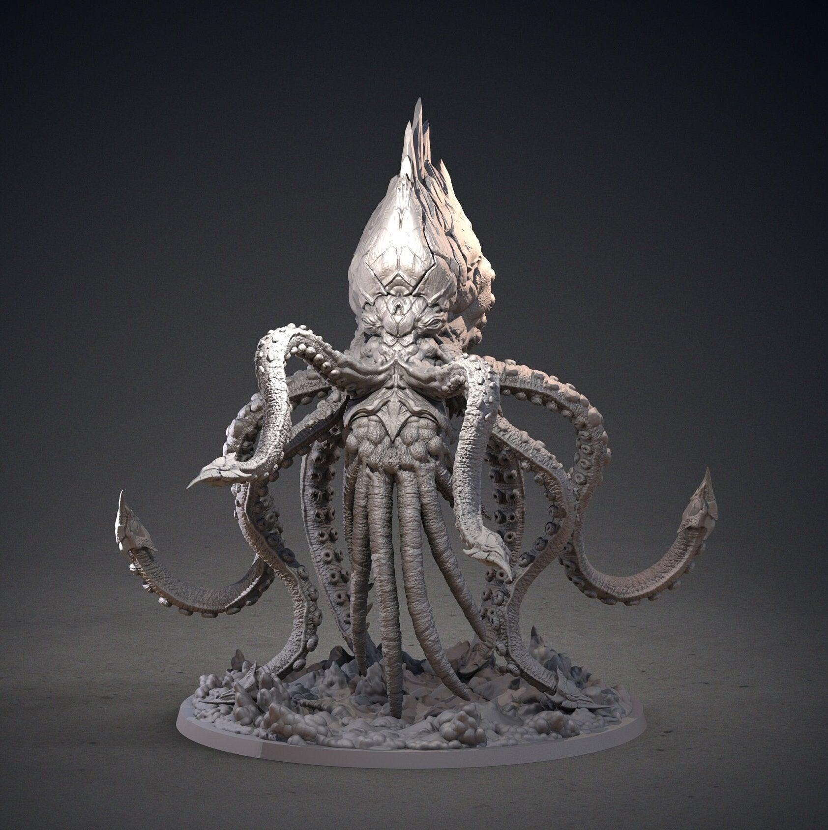 Te Wheke a Mutarangi Miniature | Huge Octopus Boss for Epic Tabletop Battles | 32mm Scale - Plague Miniatures