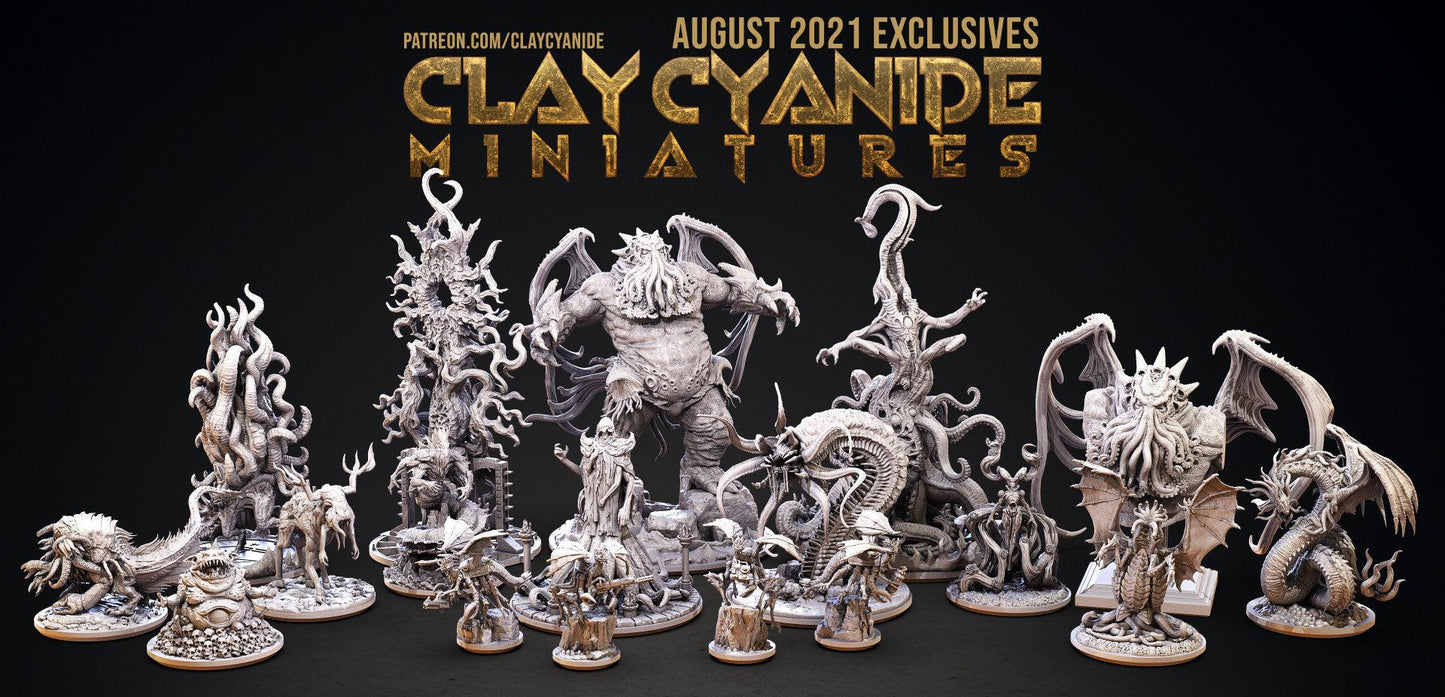 The Elder Thing miniature | Clay Cyanide | Cthulhu Statue | Tabletop Gaming | DnD Miniature | Dungeons and Dragons | DnD monster manual - Plague Miniatures shop for DnD Miniatures