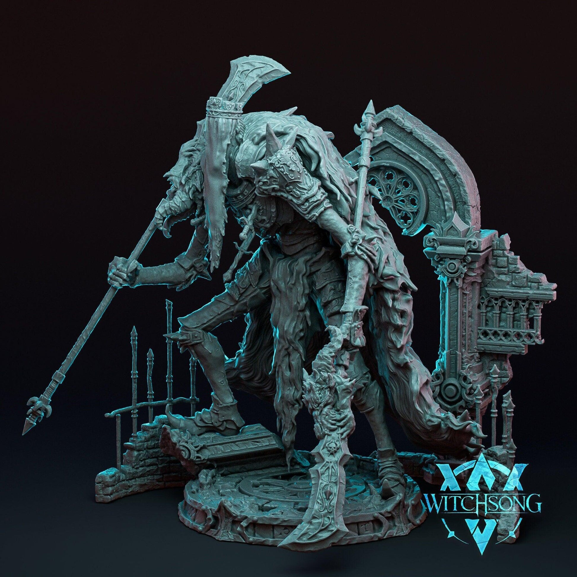The Faceless King | WitchSong | Tabletop Gaming | DnD Miniature | Dungeons and Dragons | dnd monster manual king miniature resin figure - Plague Miniatures