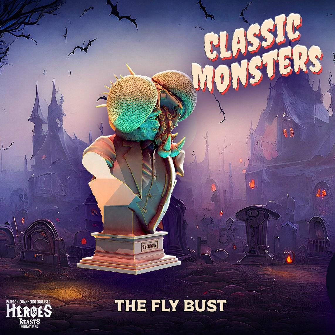 The Fly Miniature Bust Miniature Resin Display Piece | Classic Monsters | DnD Miniature | Dungeons and Dragons, DnD 5e Feature Film Theatre - Plague Miniatures