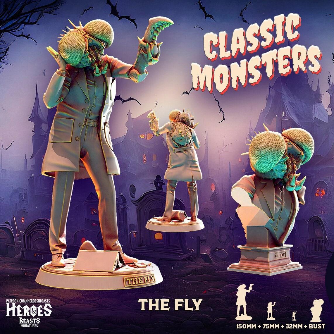 The Fly Miniature Bust Miniature Resin Display Piece | Classic Monsters | DnD Miniature | Dungeons and Dragons, DnD 5e Feature Film Theatre - Plague Miniatures