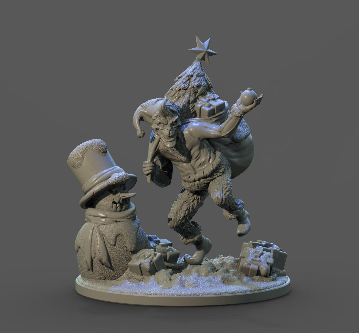 The Grinch Christmas Miniature | Mischievous Mini for a Holiday Home-brew | 32mm Scale - Plague Miniatures shop for DnD Miniatures