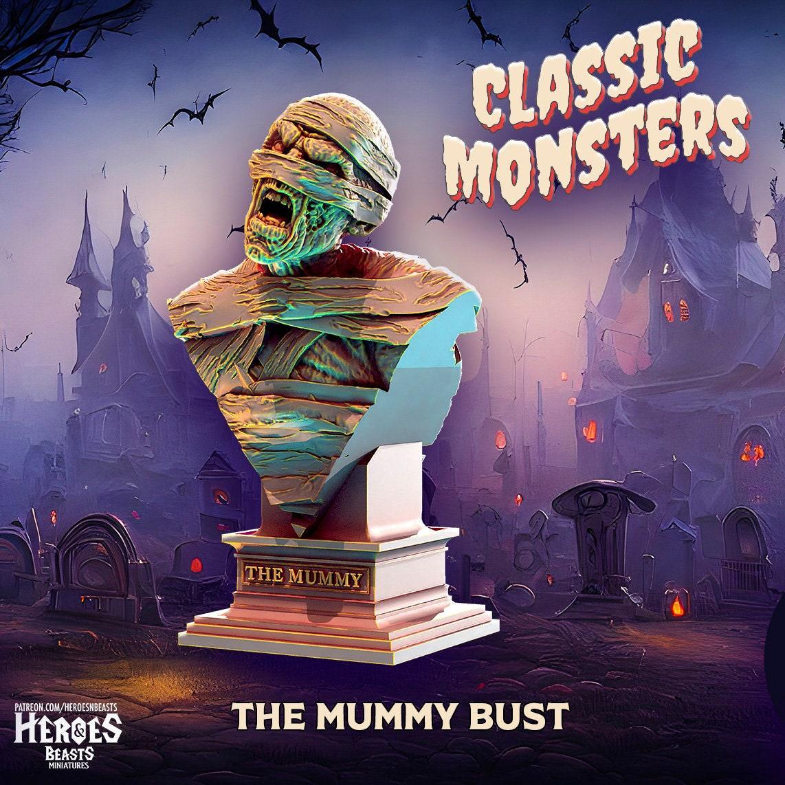 The Mummy Miniature Bust Miniature Resin Display | Classic Monsters | DnD Miniature | Dungeons and DragonsDnD 5e Feature Film Theatre - Plague Miniatures