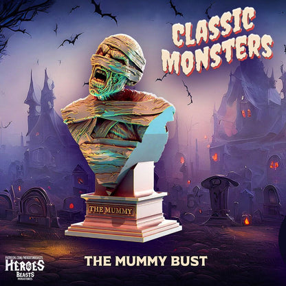 The Mummy Miniature Bust Miniature Resin Display | Classic Monsters | DnD Miniature | Dungeons and DragonsDnD 5e Feature Film Theatre - Plague Miniatures
