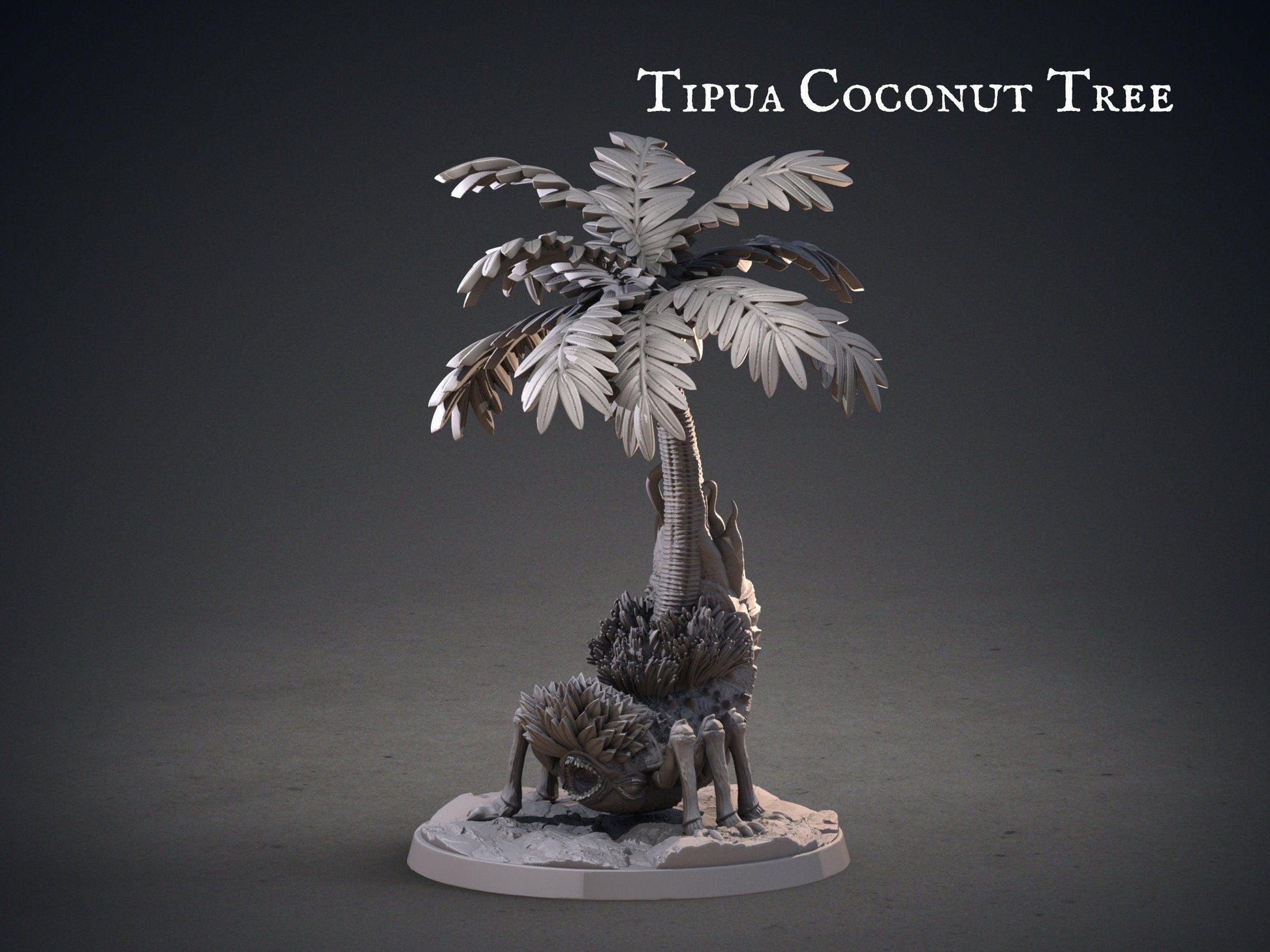 Tipua Coconut Tree Miniature DnD | Clay Cyanide | Maori miniature | Tabletop Gaming | DnD Miniature | Dungeons and Dragons | dnd terrain - Plague Miniatures shop for DnD Miniatures