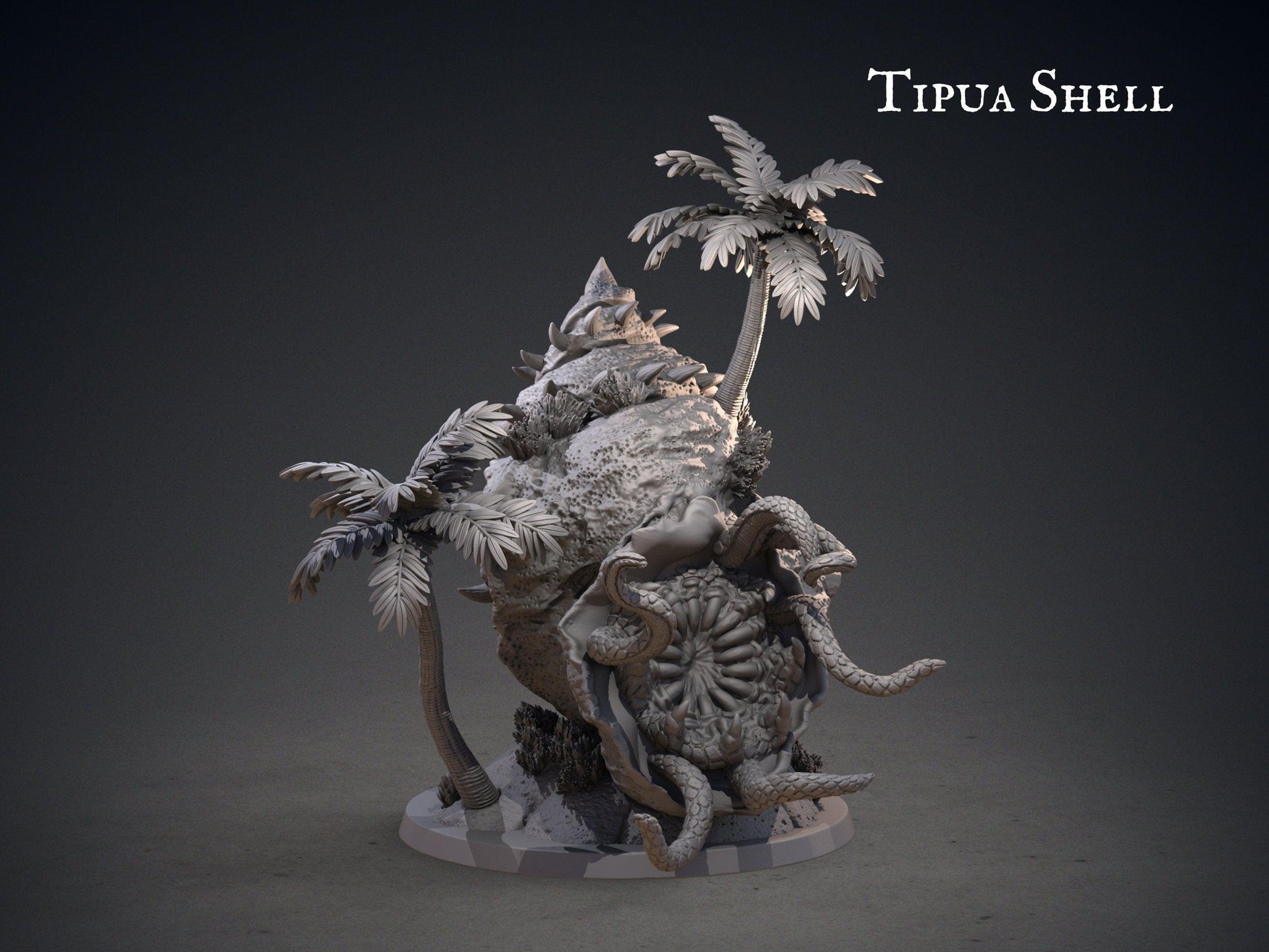 Tipua Shell Monster Miniature | Coastal Guardian for DnD Adventures | 32mm Scale - Plague Miniatures