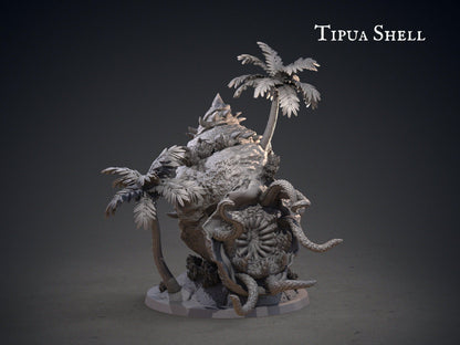 Tipua Shell Monster Miniature | Coastal Guardian for DnD Adventures | 32mm Scale - Plague Miniatures