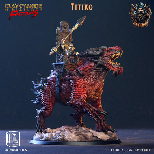 Titiko Dwarf Boss Miniature | Valiant Dwarf King from The Bobbits Guild for DnD | 32mm Scale - Plague Miniatures
