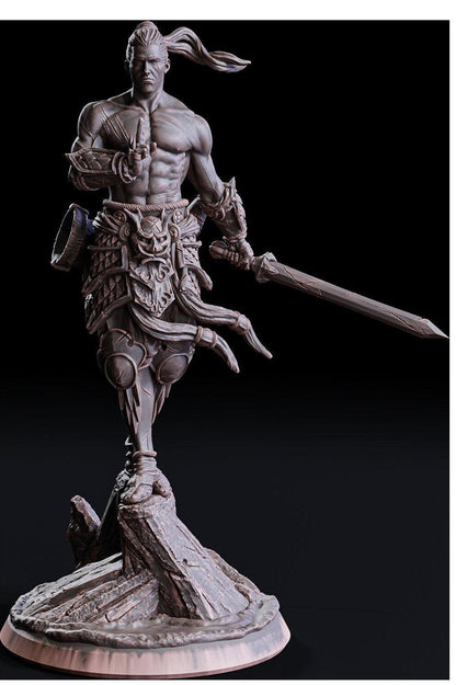 Todor, Male Human Monk Miniature | DnD Martial Arts Figurine | 32mm Scale - Plague Miniatures