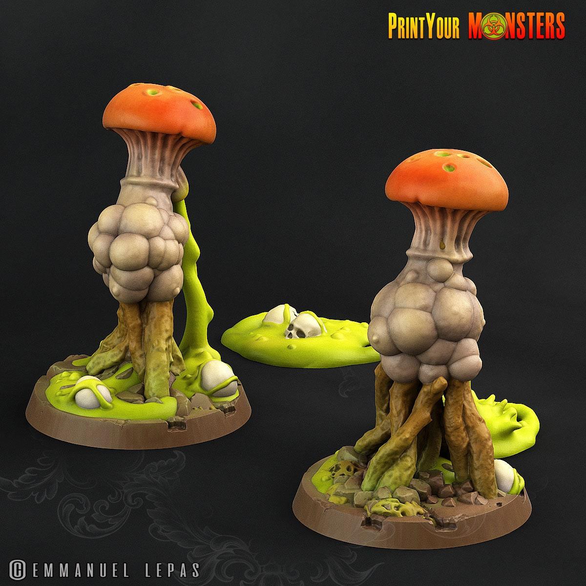 Toxic Mushroom Monster Miniatures Set | Duo of Hazardous Fungal Beasts - Plague Miniatures