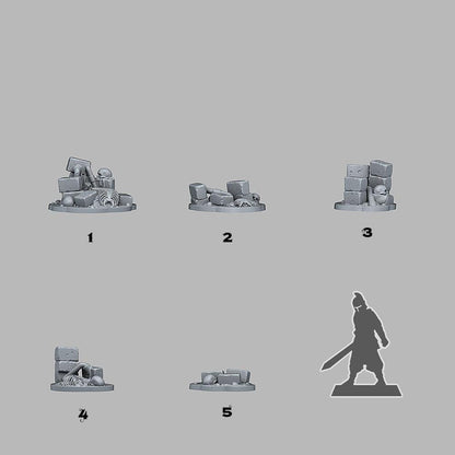 Toxic Ruin Miniatures | DnD Ruins Wargaming Terrain | 28mm or 32mm Scale - Plague Miniatures