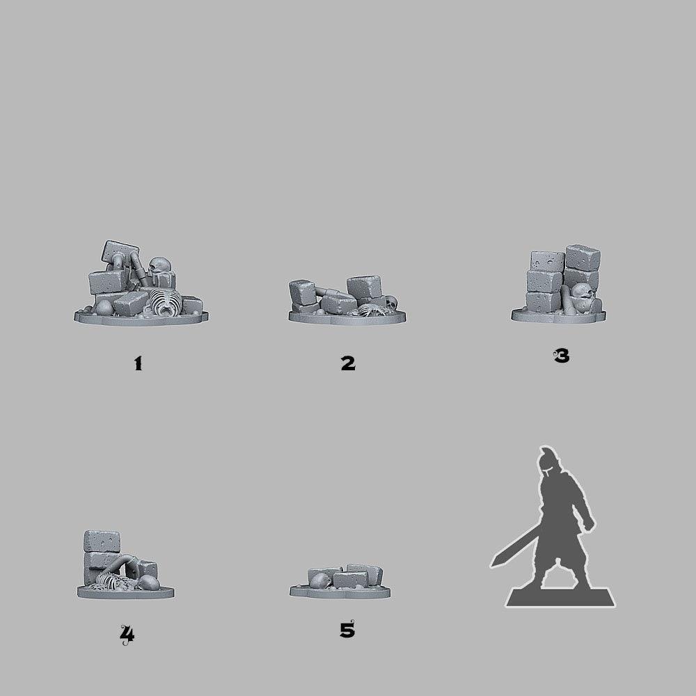 Toxic Ruin Miniatures | DnD Ruins Wargaming Terrain | 28mm or 32mm Scale - Plague Miniatures
