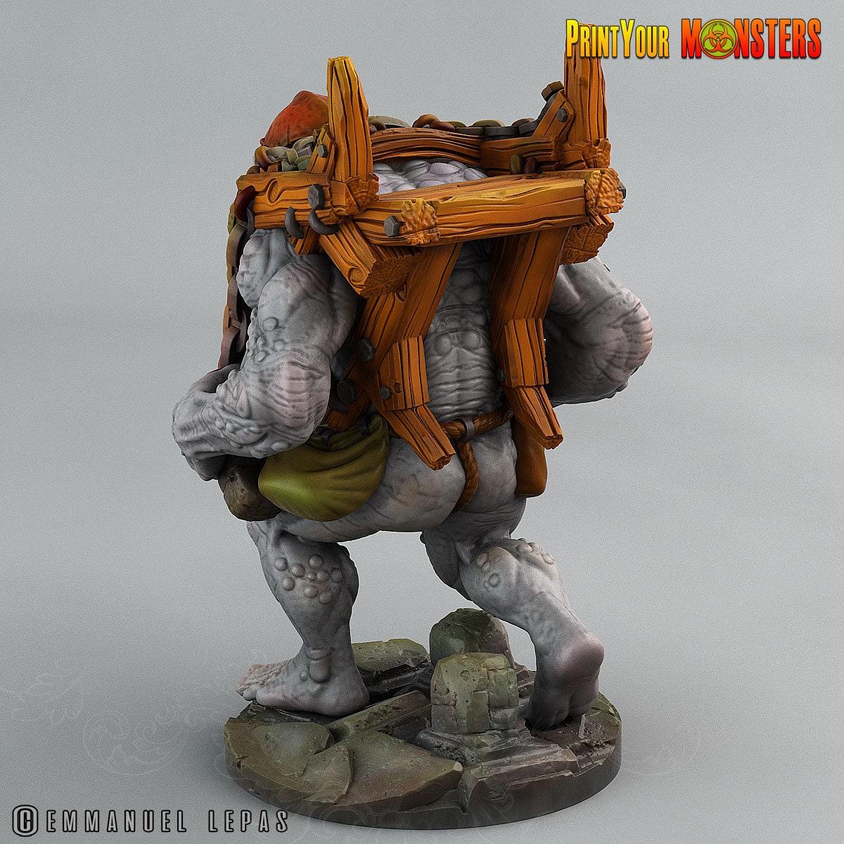 Troll with Rider Platform Miniature | Monstrous Mount - Plague Miniatures