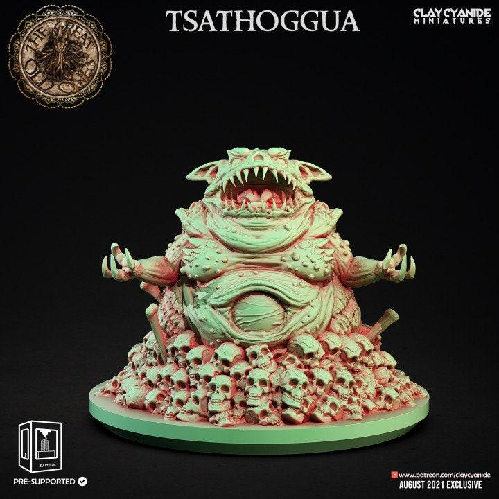 Tsathoggua Miniature | Cthulhu-Inspired Toad Deity Sculpture | 32mm Scale - Plague Miniatures