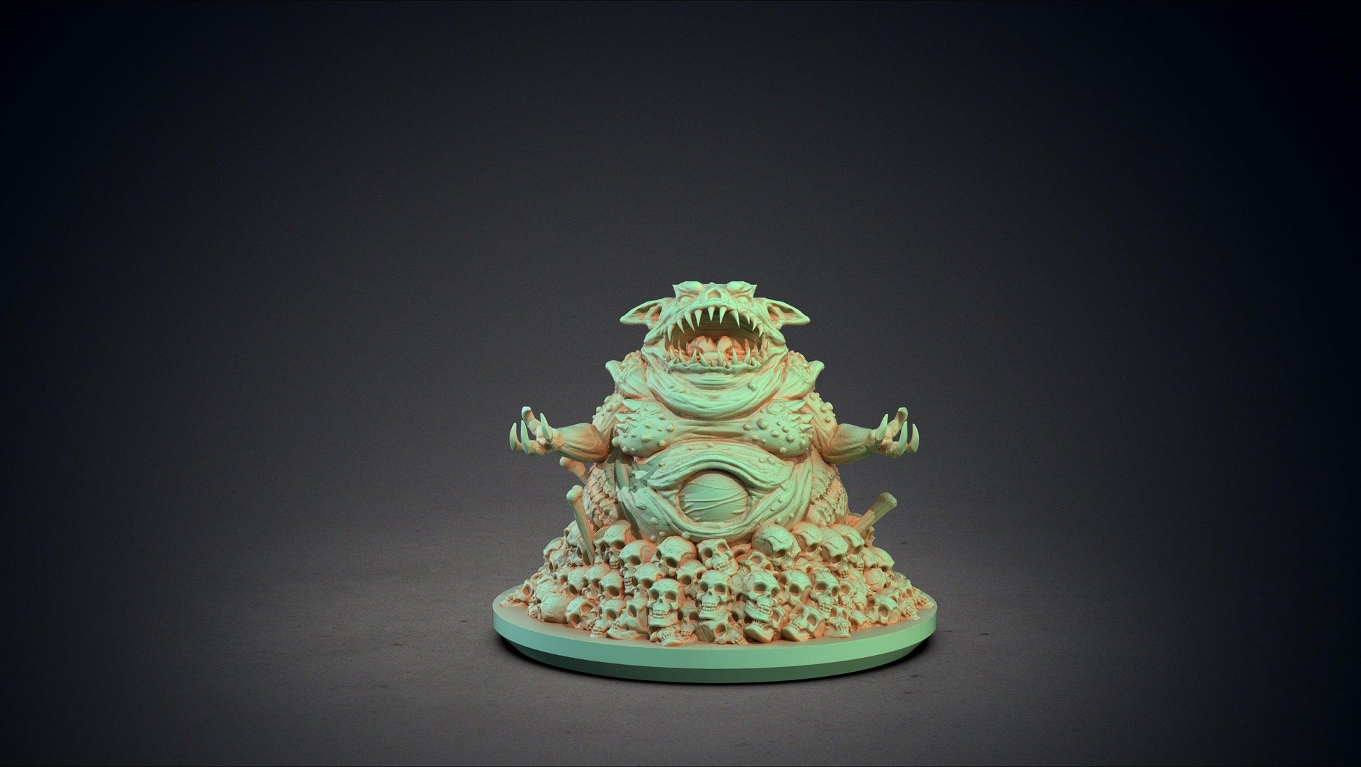 Tsathoggua Miniature | Cthulhu-Inspired Toad Deity Sculpture | 32mm Scale - Plague Miniatures