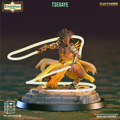 Tsegaye Ancient Warrior Miniature | Timeless Valor for Tabletop Adventures | 32mm Scale - Plague Miniatures