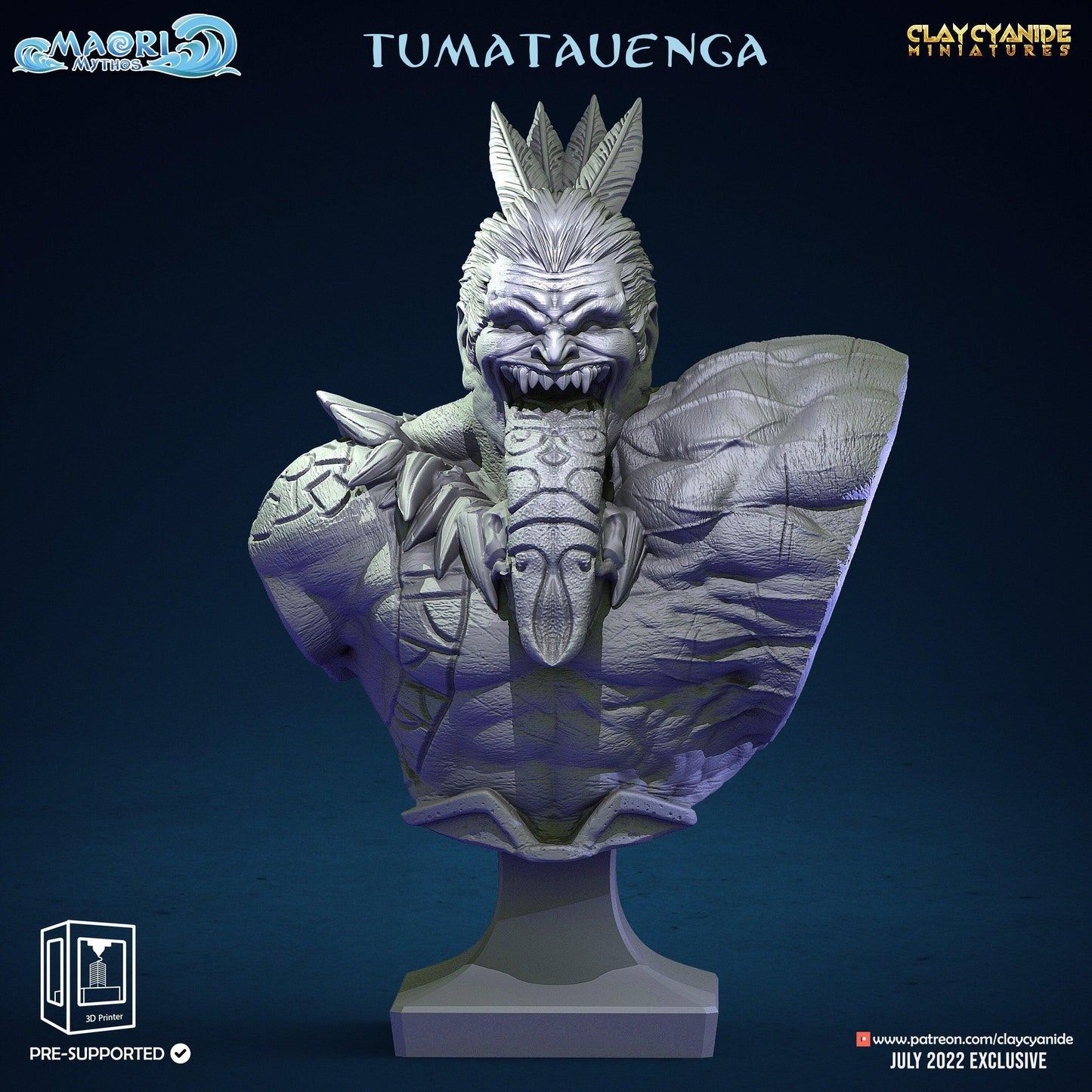 Tūmatauenga Bust | Reverence to the War God - Plague Miniatures