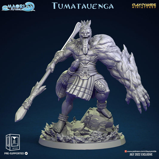 Tūmatauenga Miniature | War God Valor for DnD Adventures | 32mm Scale - Plague Miniatures