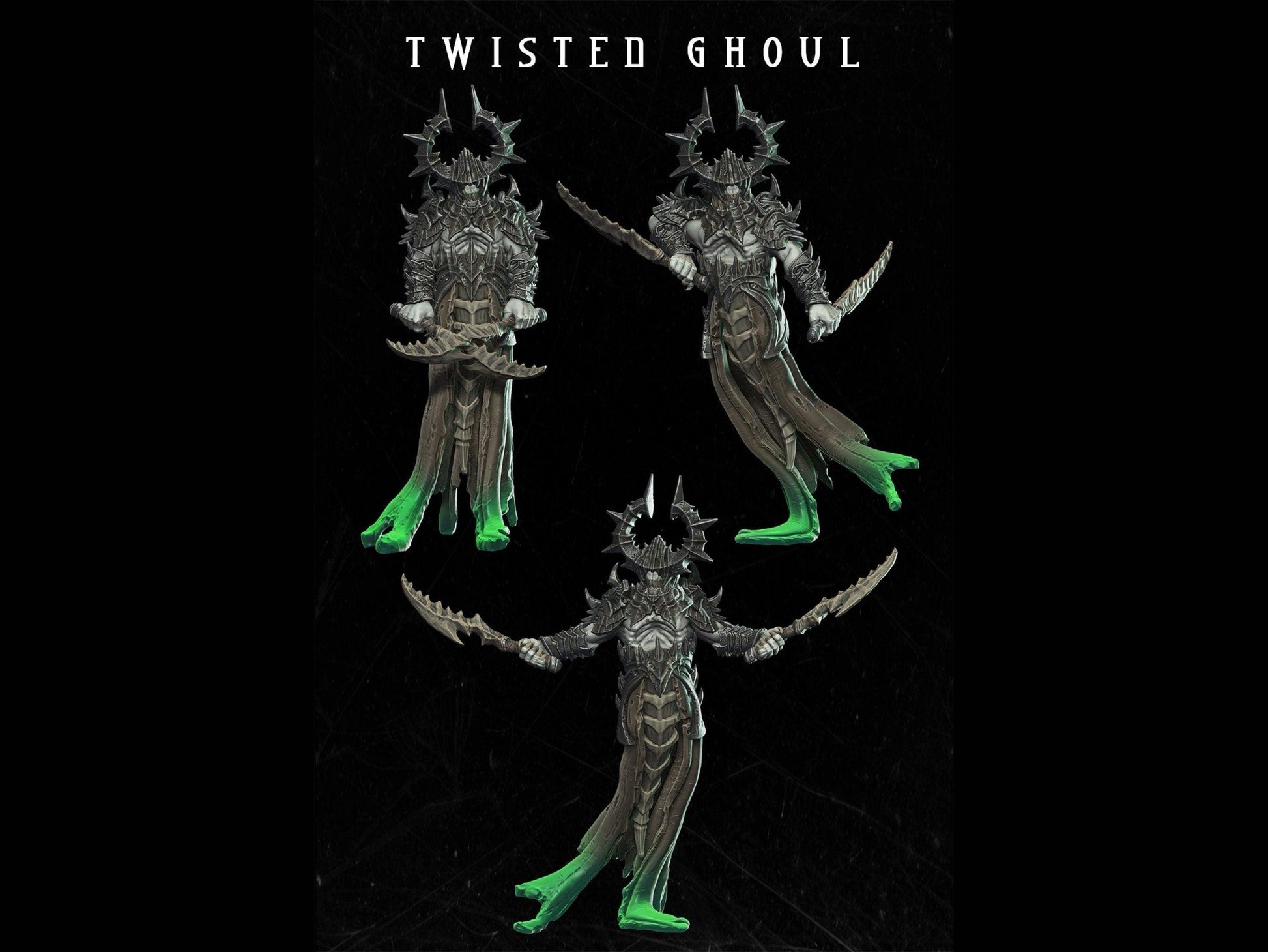 Twisted Ghoul Miniature ghoul miniature - 28mm scale Tabletop gaming DnD Miniature Dungeons and Dragons, Mage miniature, dnd 5e wargaming - Plague Miniatures shop for DnD Miniatures