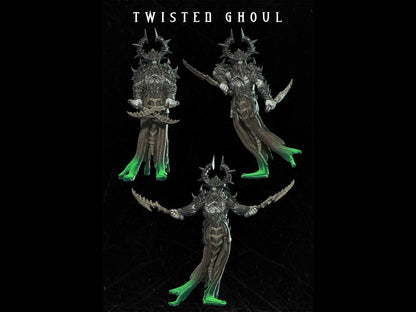 Twisted Ghoul Miniature undead miniature - 28mm scale Tabletop gaming DnD Miniature Dungeons and Dragons, Mage miniature, dnd 5e wargaming - Plague Miniatures